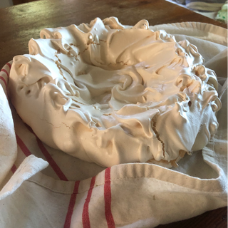 Large Meringue shell made from our farm eggs (Pavlova)