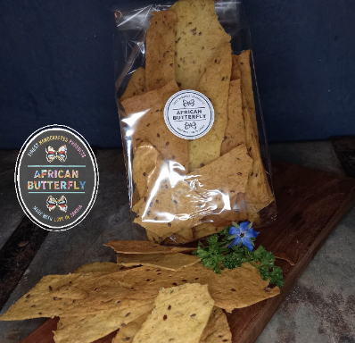 Whole wheat, curry & flax seed cracker - per 150g 