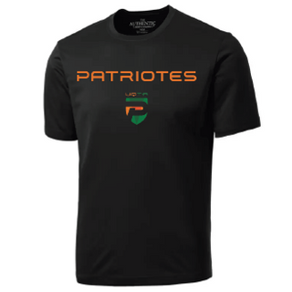 ATC Pro Team Short Sleeve Tee. S350- Noir- écriture Patriotes Logo