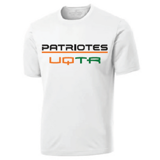 ATC Pro Team Short Sleeve Tee. S350- Blanc- écriture Patriotes UQTR