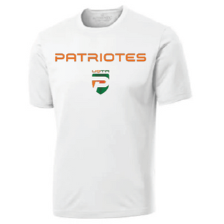 ATC Pro Team Short Sleeve Tee. S350- Blanc- écriture Patriotes Logo