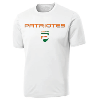 ATC Pro Team Short Sleeve Tee. S350- Blanc- écriture Patriotes Logo Main Image