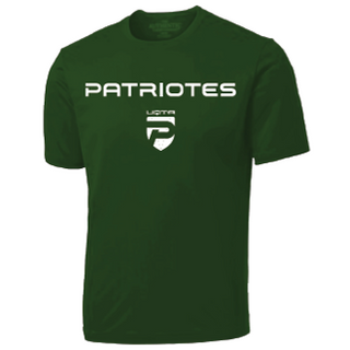 ATC Pro Team Short Sleeve Tee. S350- Vert- écriture Patriotes Logo