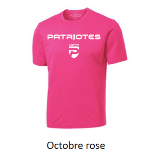 ATC Pro Team Short Sleeve Tee. S350- Rose- Patriotes Logo