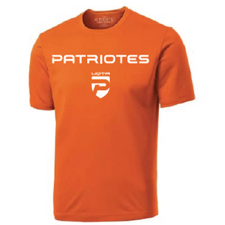 ATC Pro Team Short Sleeve Tee. S350- Orange- écriture Patriotes Logo