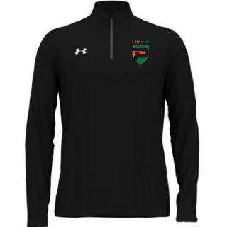 UA M's team tech longsleeve 1/4 zip- Noir