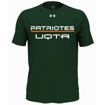 UA M's team tech shortsleeve- Vert-écriture Patriotes UQTR Main Image