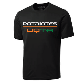 ATC Pro Team Short Sleeve Tee. S350- Noir- écriture Patriotes UQTR