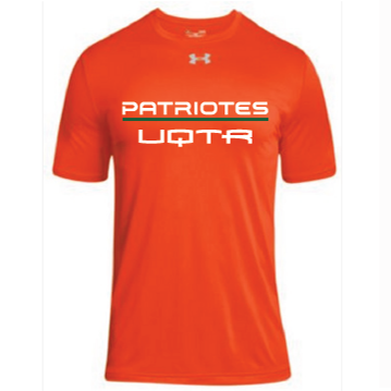 UA M's team tech shortsleeve- Orange-écriture Patriotes UQTR Main Image