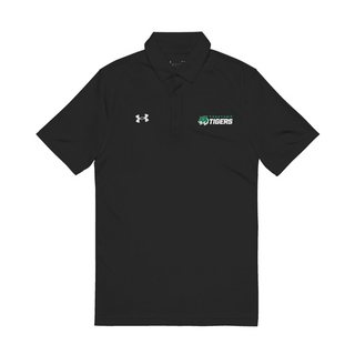 Tiger Logo Embroidered Under Armour Polo - Black