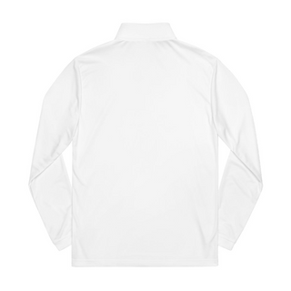 Tiger Logo Adidas Embroidered Quarter-Zip Pullover - White