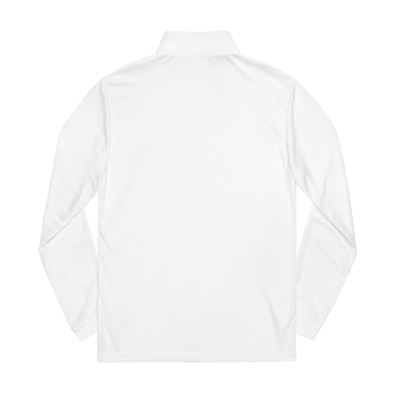 Tiger Logo Adidas Embroidered Quarter-Zip Pullover - White