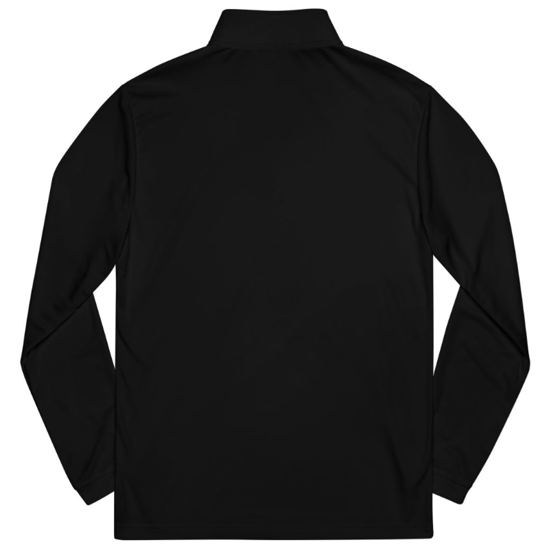 Tiger Logo Adidas Embroidered Quarter-Zip Pullover - Black