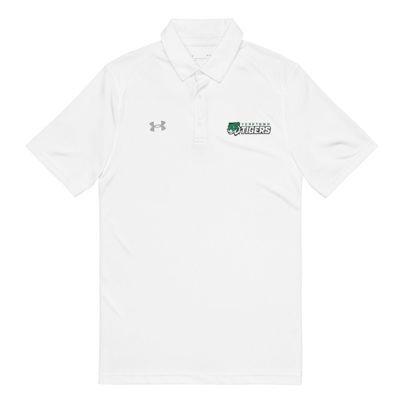 Tiger Logo Embroidered Under Armour Polo - White