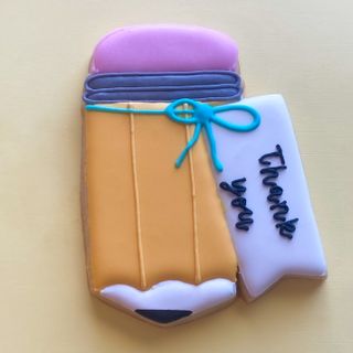 Personalized Pencil Cookie