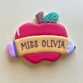 Personalized Apple Cookie 