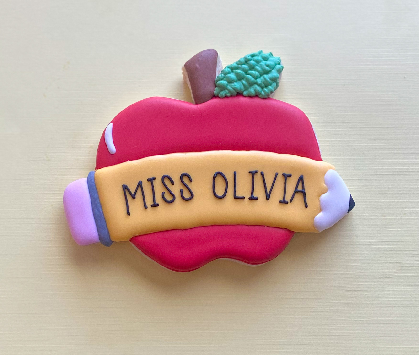 Personalized Apple Cookie  Main Image