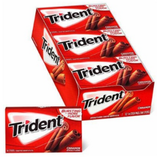 Trident CINNAMON Sugar Free Mint,  14 Sticks (Pack of 12) Sale1200~(Imported) (Cost you 71.67/pc)