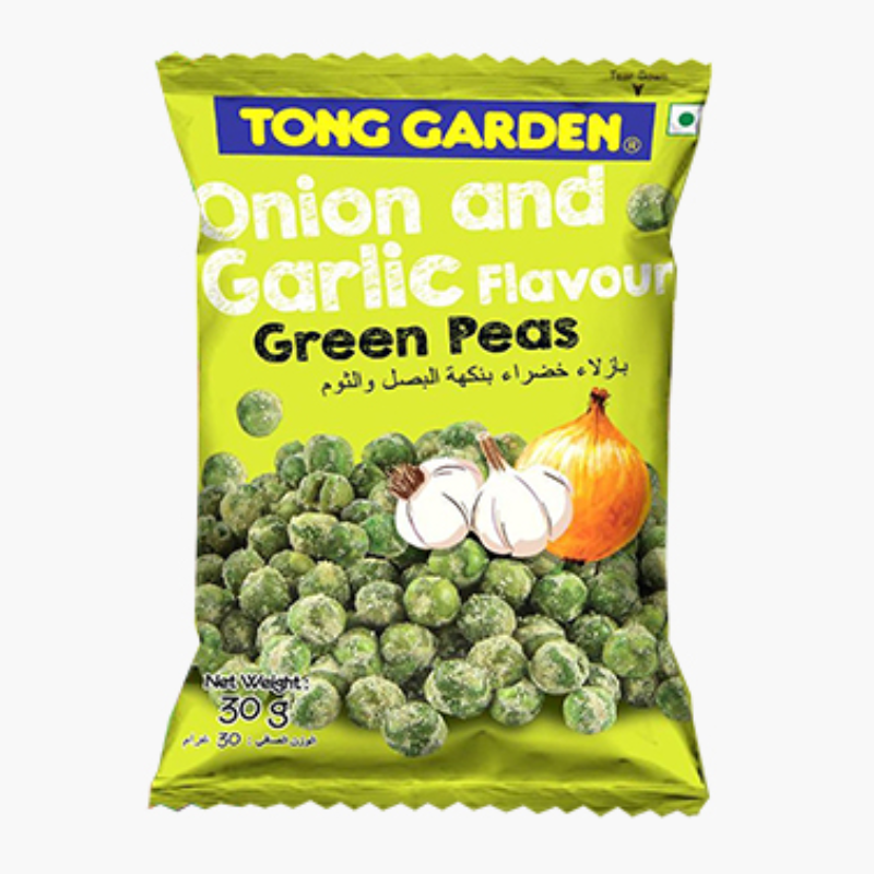 Tong Garden Onion & Garlic Flavour Green Peas, 20g MRP10 Main Image