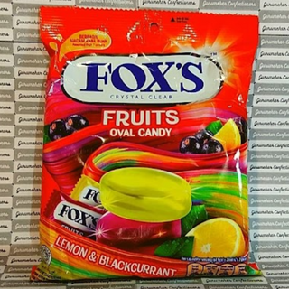 Fox's Crystal Clear Oval Candy (LEMON & BLACKCURRANT) 125g Sale80~(Imported)