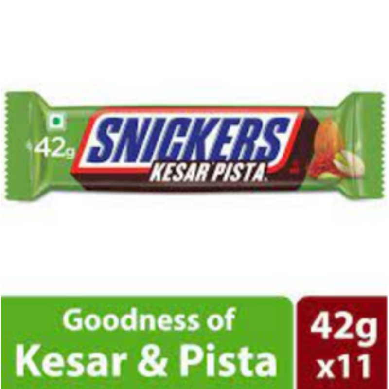 Snickers KESAR PISTA Bar 42g MRP60 Main Image