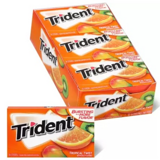 Trident Tropical Twist Sugar Free Mint, 14 Sticks (Pack of 12) Sale1200~(Imported) (Cost you 71.67/pc)