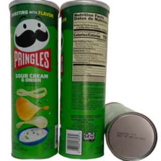 Pringles Sour Cream & Onion Flavored Potato Crisps, 165g