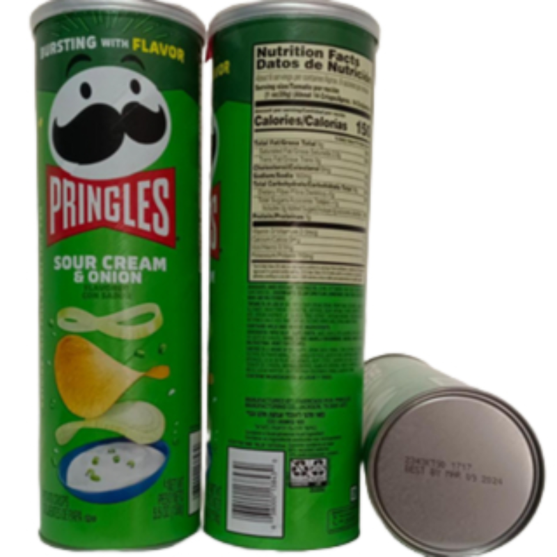 Pringles Sour Cream & Onion Flavored Potato Crisps, 165g Main Image