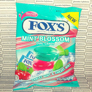 Fox's Crystal Clear Oval Candy (BARLEY MINT & CHERRY MINT) 125g Sale80~(Imported)