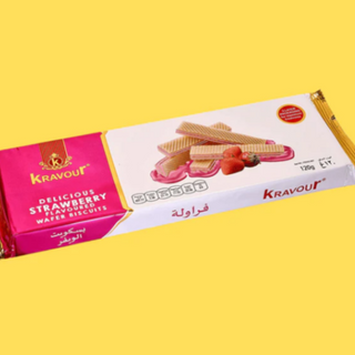 Kravour Strawberry Wafer Biscuits, 120g