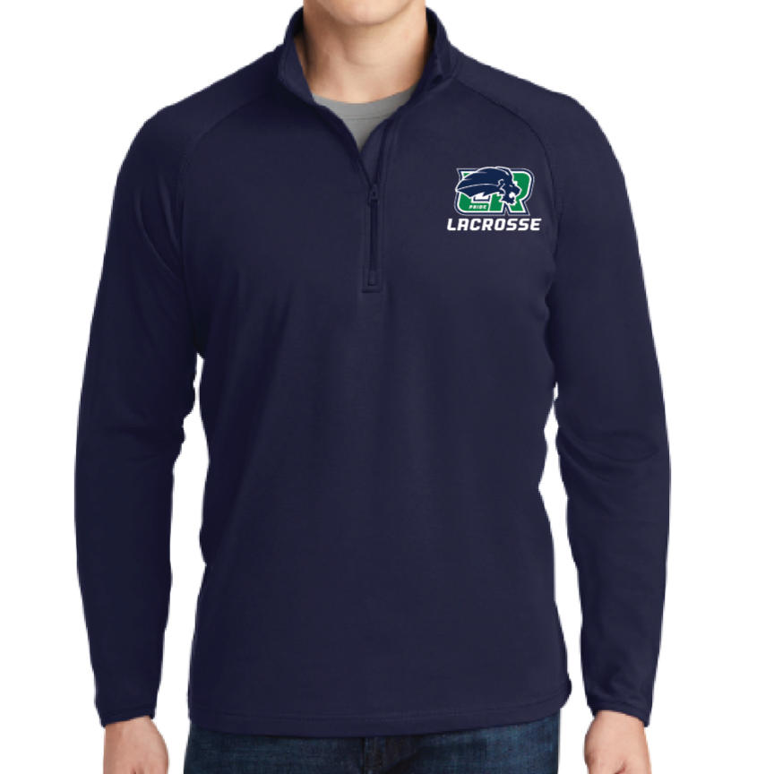 Men's Sport-Tek Sport-Wick Textured 1/4-Zip Pullover - Navy