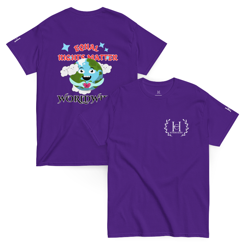 🚨NEW🚨 Equal Rights Matter "WORLDWIDE" Tee (PURPLE)