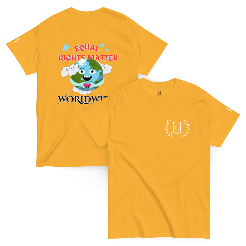 🚨NEW🚨 Equal Rights Matter "WORLDWIDE" Tee (GOLD)