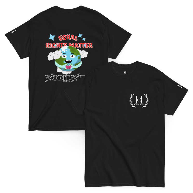 🚨NEW🚨 Equal Rights Matter "WORLDWIDE" Tee (BLACK)