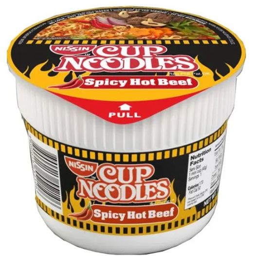 Nissin Cup Noodles Spicy Hot Beef (Small)