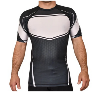 Youth Black/White Short sleeve rashguard