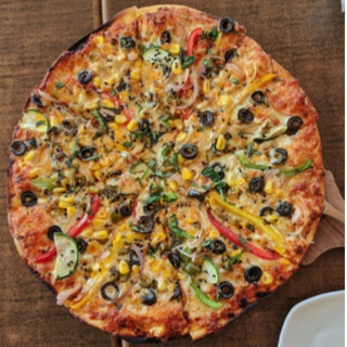 Fire roasted vegetable pizza