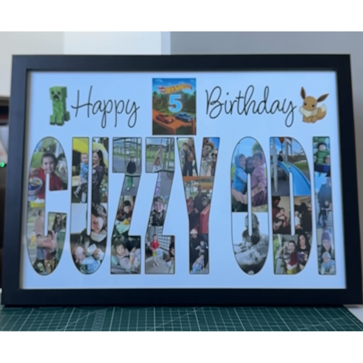(A2) Framed Name Collage