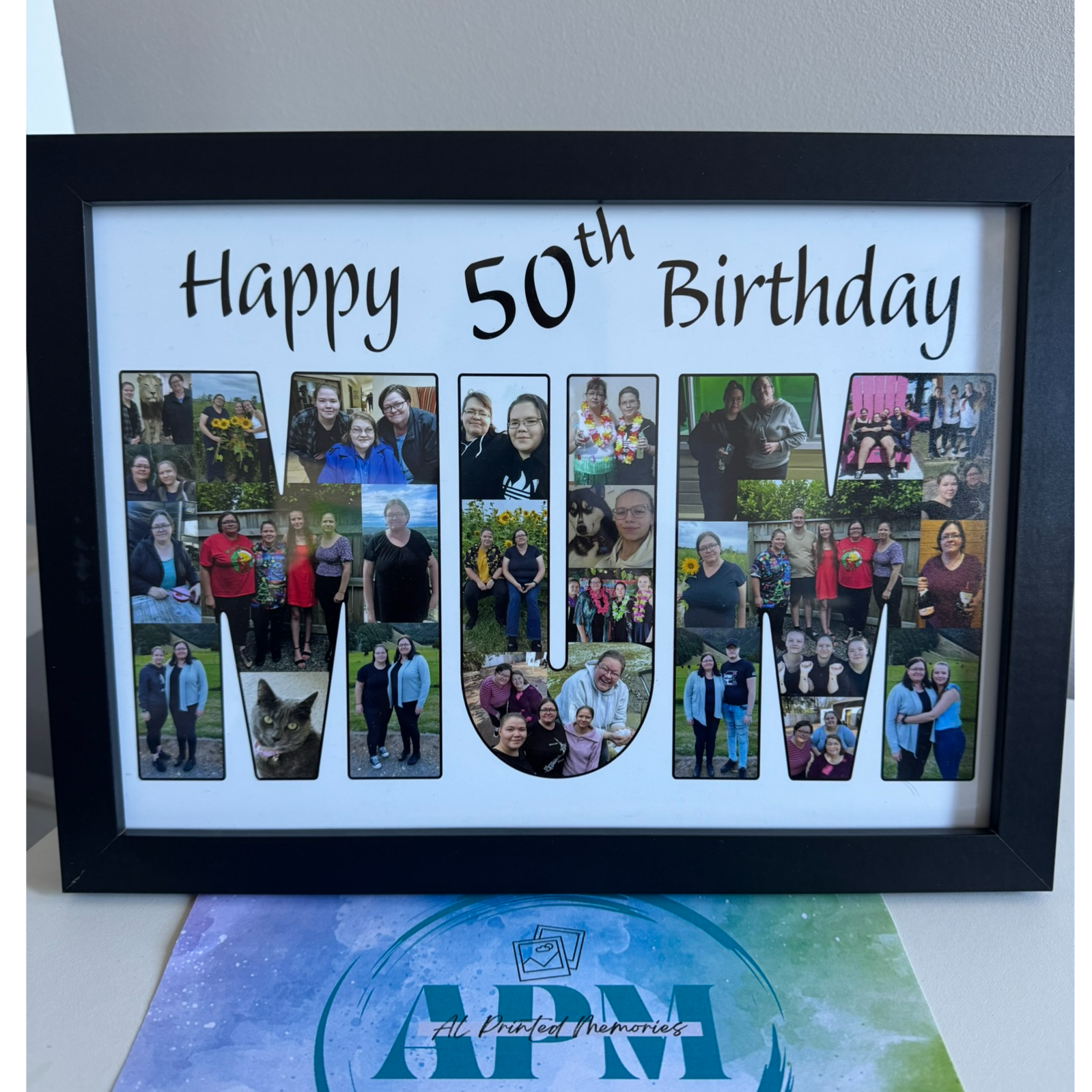 (A3) Framed Name Collage