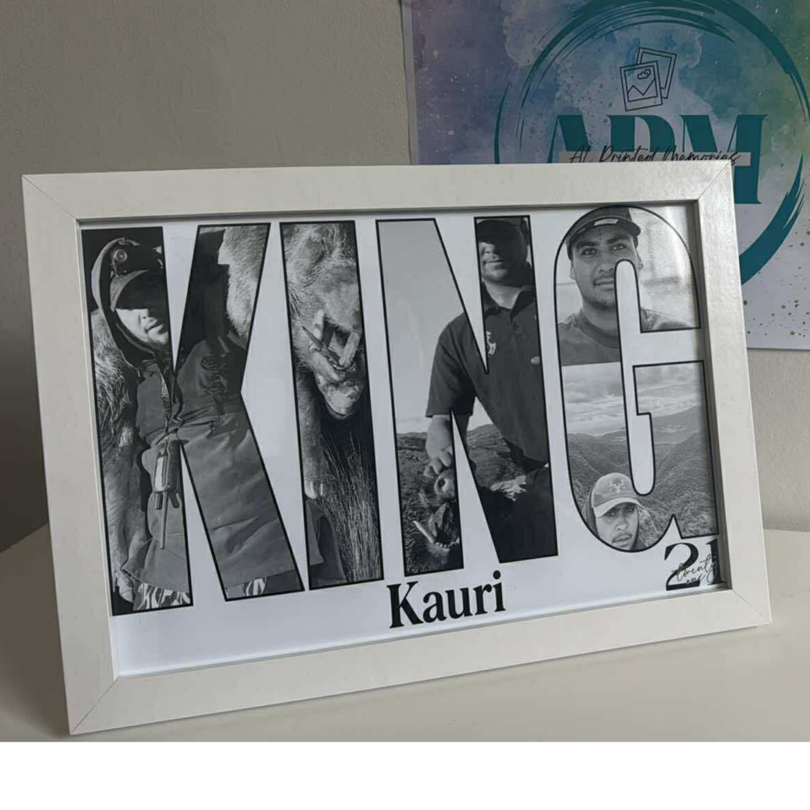 (A4) Framed Name Collage
