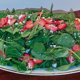 Signature strawberry spinach salad