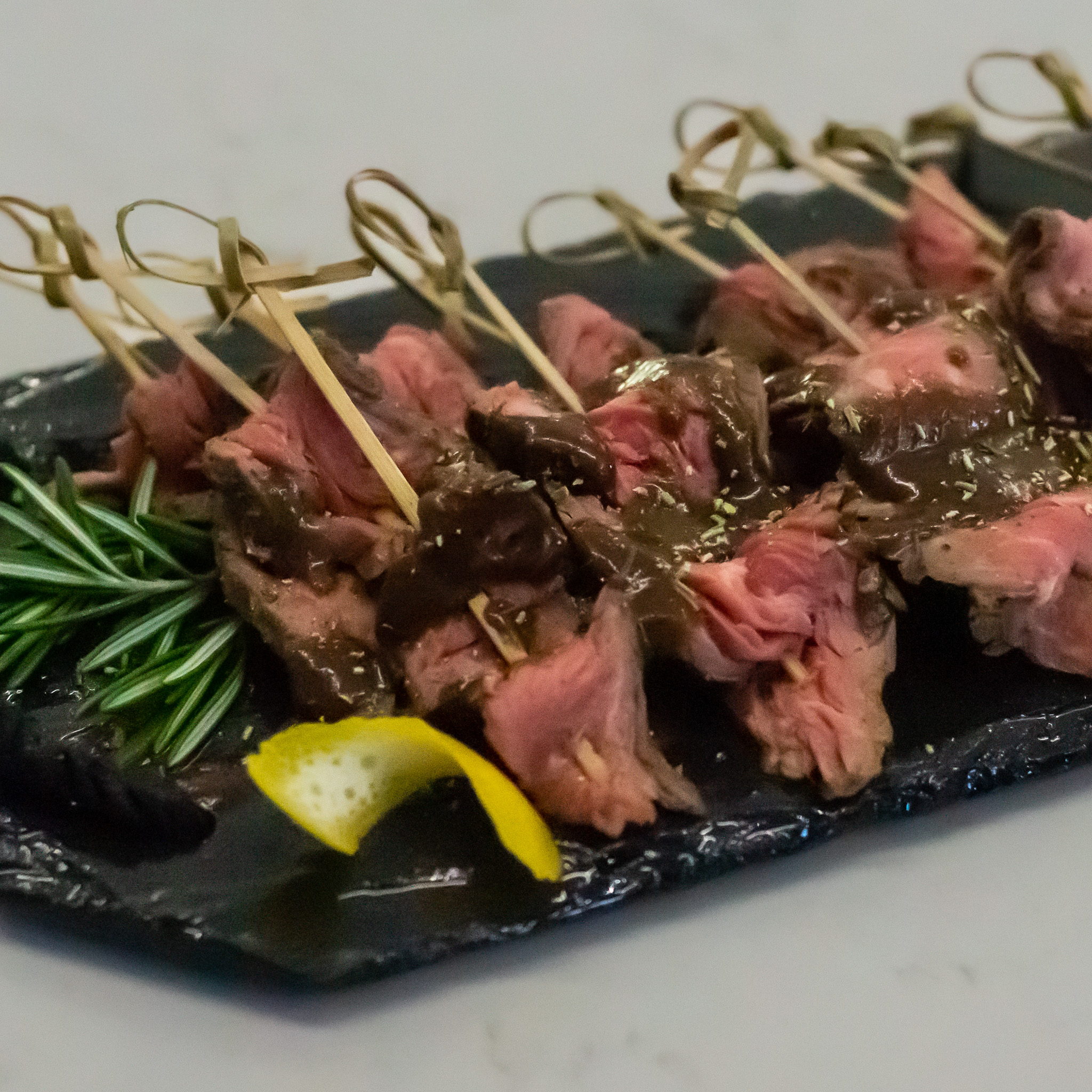 Grilled herb flank steak skewers Main Image