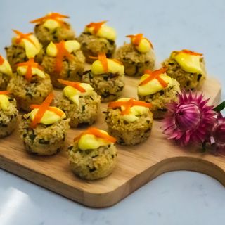 Citrus crab cake bites