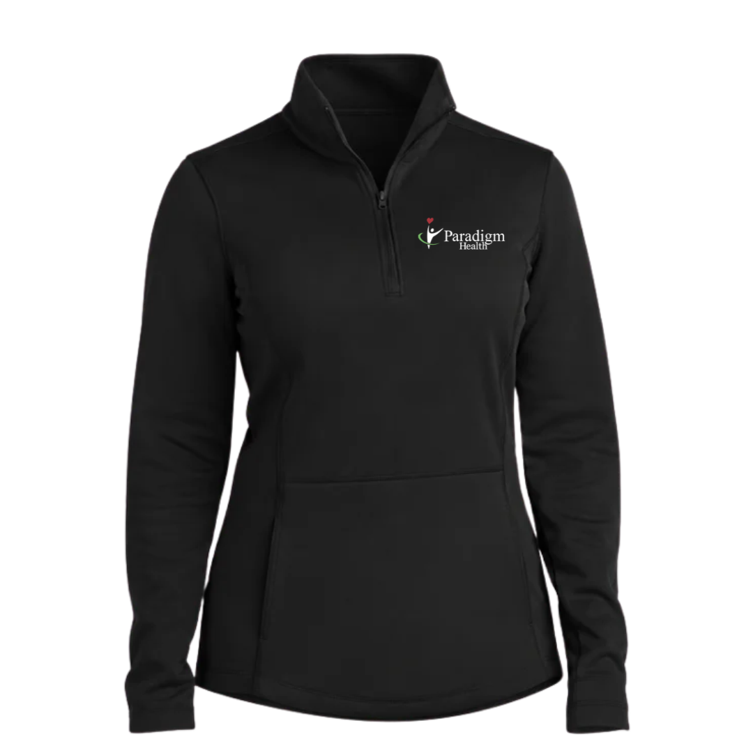 Women's Fleece Quarter Zip - Black