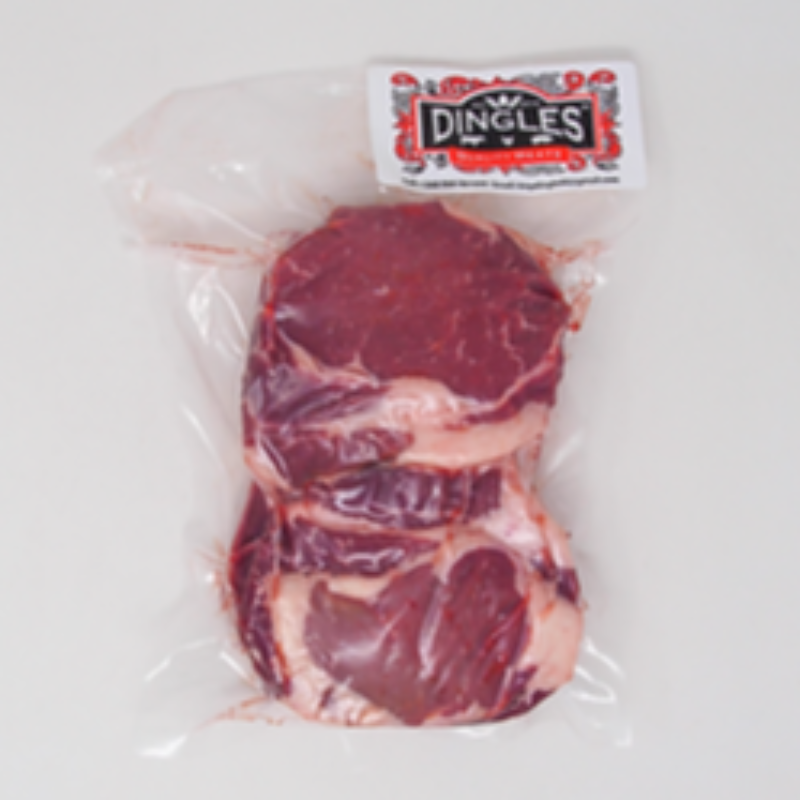 Beef Rib Eye Stakes off the Bone by Dingles 2 pieces 500-700g