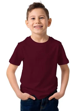 Plain Kids Half Sleeve Round Neck T-Shirt