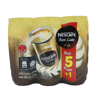 Nescafe Milk Coffee Drink (240ml x 5+1) – Latte