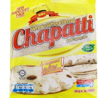 BBS Frozen Whole Wheat Bread Chapatti (500g)