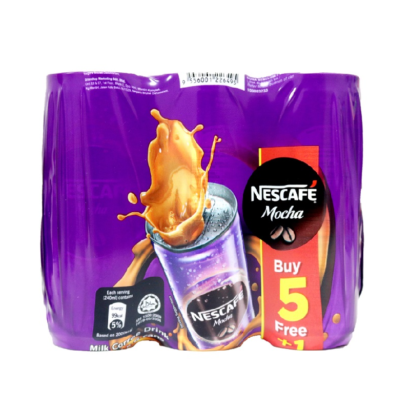 Nescafe Milk Coffee Drink (240ml x 5+1) – Mocha Main Image