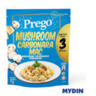 Prego Quick Cook Dried Pasta (71g) – Mushroom Carbonara Mac